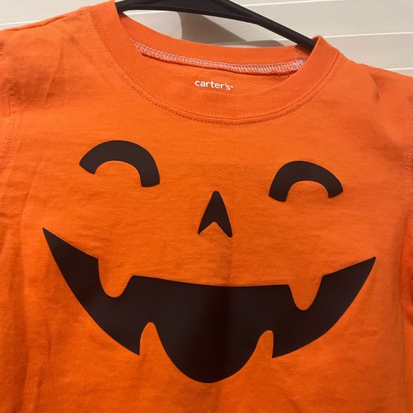Carter's Long Sleeve Pumpkin Graphic Tee EUC - Picture 3 of 5